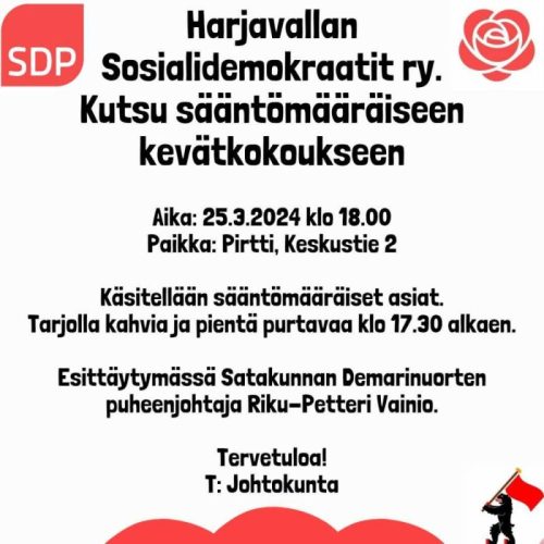 Kutsu sääntömääräiseen kevätkokoukseen.