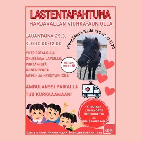 Lastentapahtuma Viuhka-aukiolla 29.3.2025